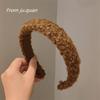 Diadema de lana de cordero alta con calavera, diadema para lavar la cara, pasador para el pelo, accesorios para el cabello de alto diseño, diadema de celebridad de Internet, versátil, para mujer