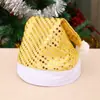 Gorro navideño para adultos con lentejuelas, gorro navideño con decoración navideña, gorro de Papá Noel, gorro navideño con decoración para fiestas y espectáculos.