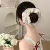 French Sweet ~ Lace Large Intestine Hair Ring Niche Design Double Lace Hair Rope Acessórios para cabelo para meninas