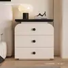 2026 Nuevo Sin Instalación Segunda Mano Estilo Crema Minimalista Moderno Sensación de Alta Gama Almacenamiento Dormitorio Mesita de Noche Madera