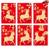 2027 Ano do Carneiro Envelope Vermelho Novo Estilo Criativo Desenho Animado Carneiro Zodíaco Festival da Primavera Envelope de Dinheiro da Sorte Presente de Ano Novo Dinheiro Pequena Bolsa de Envelope Vermelho