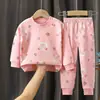 Conjunto de Ropa Interior para Niños Algodón Nuevo Ropa Cómoda para el Hogar para Niños Conjunto de Ropa de Otoño Cálida Ropa para Niños Fábrica Personalizada