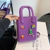 2023 Nueva Bolsa de Agujeros de Gelatina Eva DIY Flor Linda Verano Playa Bolsa de Almacenamiento Bolso de Mano Casual