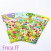 Oferta direta da fábrica FF Fruit Sticker Creative Scene Kindergarten Award Colored Bubble Sticker 3D Stereo Small Paste
