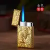 Novo Isqueiro à Prova de Vento de Injeção Direta Langsheng, Injetor Direto Inflável Masculino Criativo Estiloso Moderno com Gravação Presente para Namorado e Marido