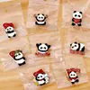 Insignia de Panda del Día Nacional Broche Metálico de Bandera Roja de Cinco Estrellas Pin de Regalo Pequeño de Recompensa por el Día Nacional para Niños Estudiantes