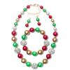 Joyería Sencilla Transfronteriza Europea y Americana Juego de Tres Piezas de Perlas Collar Geométrico Asimétrico Collar para Mujer 18890