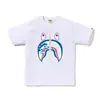Suministro Mayorista Transfronterizo de Marca de Moda, Dropshipping de Comercio Exterior, Camiseta de Manga Corta Pesada Bape Cabeza de Mono Tiburón 230g 30