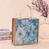 Bolsa tote coreana estilo estudante, bolsa de linho da moda para almoço, nova bolsa de lona estilo japonês para marmita