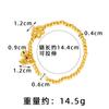 Pulsera Melocotón Arenoso Flor de Loto Nuevo Estilo Chino Estilo Nacional Temperamento Alta Gama Lujo Ligero Joyería Vintage Accesorios Yiwu