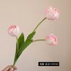 Flor Artificial Senso Avançado Realista Tulipa Solteira 3 Cabeças Decoração para Sala de Estar Doméstica Ornamentos Florais Flor Falsa de Tulipa