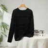 Nuevo Otoño e Invierno 2025 Suéter de Punto 100% Cachemira Cuello Redondo para Mujer Patrón Espiga Hueco Suelto Top de Punto de Cachemira