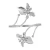 Pulseira de Braço Flor Borboleta Vazada Mais Vendida da Amazon, Pulseira Aberta Ajustável Cravejada de Diamantes, Joia de Mão Estilo Feriado Europeu e Americano