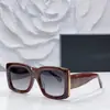 Óculos de Sol Quadrados de Luxo para Mulheres Folha Personalizados Grandes Retrô Proteção UV400 Populares 5435