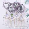 Artesanato de jardinagem suporte para planta aérea beija-flor bola de iluminação roxa Libélula Amor fornecimento de fábrica pingente de cristal