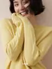 ¡Gran Lanzamiento! Suéter Pulóver de Punto Personalizado 100% Lana Pura Suéter de Lana de Color Sólido de Invierno para Mujer