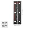 Bisagra de embalaje de chapa de hierro de tira larga de 74 x 23 mm de estilo chino de Jingmao Hardware, bisagra de ojo de 6 orificios, accesorios para bolsas