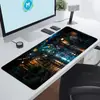 Juego Cyberpunk Tecnología Futurista Alfombrilla de Ratón Súper Grande Tecnología de Gaming E-Sports Alfombrilla de Oficina Extra Grande Borde Antideslizante con Bloqueo