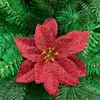 2024 nova flor de simulação de Natal decoração de feriado de Natal acessórios de flor árvore de Natal flor dupla atacado em estoque