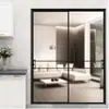 Puerta corredera de marco ultraestrecho para cocina y balcón, puerta corredera de aleación de aluminio, puerta corredera de cristal para mampara de baño