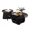Mesa de Café Redonda Pequeña de Vidrio Mesa de Café Nórdica de Lujo Ligero Sala de Estar Hogar Moderno Simple Apartamento Pequeño Nueva Combinación 2024 Mesa de Café