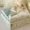 Colcha de verão grau materno e infantil para dormir sem roupa, algodão fresco estilo ins como nuvem, colcha de ar condicionado ultrassuave, colcha fina de verão, edredom de dormitório