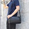 Jiameida Custom Shoulder Bag Moda Masculina Vintage Grande Capacidade Bolsa de Cilindro Couro Genuíno Masculino Shoulder Bag Crossbody Bag