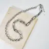 Collar con Colgante Unisex de Acero Inoxidable Estilo Urbano Cadena Doble Cadena Corta para Clavícula Disponible para Dropshipping