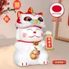 Decoração de Leão Dançante Solar Estilo Chinês Gato da Fortuna Enfeite de Carro para Casa e Inauguração de Loja Gato da Fortuna