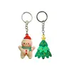 Chaveiro de Natal de Desenho Animado Pingente Fofo para Mochila de Estudante Boneca de Borracha Macia Papai Noel Árvore de Natal fabricante atacado
