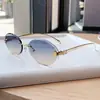 2026 Nuevas Gafas de Sol Versátiles Sin Marco Ovaladas de Gama Alta Estilo Europeo y Americano Gafas con Protección Solar Adelgazantes para Hombres y Mujeres