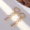 Pendientes de Zirconia Blanca con Forma de Gota de Agua y Corazón para Mujer Tendencia Europea y Americana Moda Normcore Pendientes Versátiles Pendientes de Borla