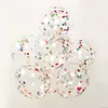 Balões de Látex Transparentes Personalizados de 12 polegadas com Lantejoulas para Decoração de Casamento, Montagem de Atmosfera para Festa de Festival, Balões de Lantejoulas