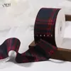 Cinta de Tartán Estilo Británico Bloques de Color Lazo de Cinta Cinta Materiales Hechos a Mano DIY Empaque de Regalo Cinta de Tartán de Felpa