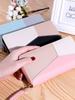 Nueva Explosiones Transfronterizas Moda Coreana Billetera Borla Larga Color Cremallera Clutch Billetera de Gran Capacidad