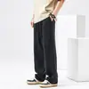 Ropa para Hombre Maple House / Pantalones Rectos Holgados Primavera 2026, Jeans Negros de Pierna Ancha de Moda para Primavera y Otoño