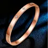 Pulsera de Acero Inoxidable Transfronteriza Estilo Europeo y Americano Pulsera de Trébol de Cuatro Hojas Chapada en Oro de 18 Quilates Pulsera Versátil de Acero de Titanio con Trébol para Mujer