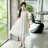 Vestido de Malha com Manga Bufante para Meninas 2026, Vestido de Princesa Fino de Verão Sem Mangas para Crianças Maiores, Vestido de Menina
