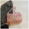 Shuai Mi Home Bolso Tejido de Moda Estilo Bohemio para Mujer 2026 Nuevo Bolso de Hombro para Vacaciones de Verano Bolso Cubo de Axila