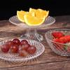 Fabricantes fornecem série de malha Placa de vidro transparente tigela de vidro borda redonda renda prato de frutas tigela de frutas placa de vidro Tigela