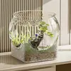Aquário pequeno de mesa para uso em escritório, aquário transparente para tartarugas, plástico para atacado, aquário de peixes dourados durável e inquebrável