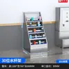 Armário de copos multi-compartimentos em aço inoxidável para oficinas de fábrica, prateleira de armazenamento de copos para funcionários, prateleira organizadora e de armazenamento de copos para sala de chá