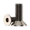 Parafusos de máquina de aço carbono de alta resistência grau 12.9, cabeça escareada, soquete sextavado, M2M3M4-M10, níquel preto, cabeça chata, rosca completa