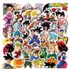 50 peças de adesivos de grafite Dragon Ball capacete de bicicleta carro elétrico TV computador notebook adesivos de carro elétrico