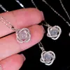 Novo Colar de Calcedônia Floral para Mulheres, Fresco e Doce, Estilo Nicho, Versátil para o Dia a Dia, Corrente Clavícula Ins, Atacado na Transmissão ao Vivo do Douyin
