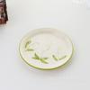 Taza de Café de Cerámica Blanca con Lirios Blancos Pintados a Mano de Orquídea, Plato para Pasteles Dim Sum, Taza de Agua de Nicho para Niñas Niños