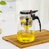 Tampa de camada dupla copo elegante filtro removível e lavável revestimento interno bule de chá Gongfu operação removível pote de vidro para presente conjunto de chá