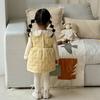 Conjunto de Vestido Chaleco Acolchado de Algodón Nuevo Otoño/Invierno 2026 para Bebés y Niños Pequeños, Conjunto de Dos Piezas con Falda Acolchada para Niñas