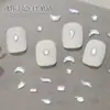 Atacado de joias para unhas cognac branco mini tamanho transfronteiriço decoração de unha reta em formato de olho de cavalo coração gota d'água