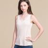 Nuevo Chaleco de Seda Tejida para Mujer en Verano, Versátil, Delgado y Sexy Encaje Base, Camisola de Seda de Morera